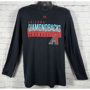 Arizona Diamondbacks Genuine MLB Majestic Long Sleeve Shirt‎ Men's Size Medium